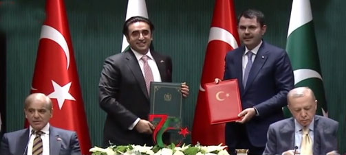 پاکستان اور ترکی نے مفاہمت کی سات مختلف یادداشتوں پر دستخط