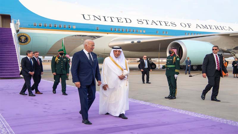امریکی صدر دورہ اسرائیل کے بعد سعودی عرب پہنچ گئے