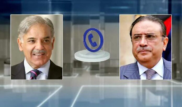 وزیرِ اعظم شہباز شریف نے سابق صدر آصف علی زرداری سے ٹیلیفون پر رابطہ