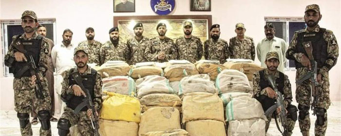 پاکستان کوسٹ گارڈز کی بڑی کارروائی چرس کی بھاری مقدار برآمد کرلی