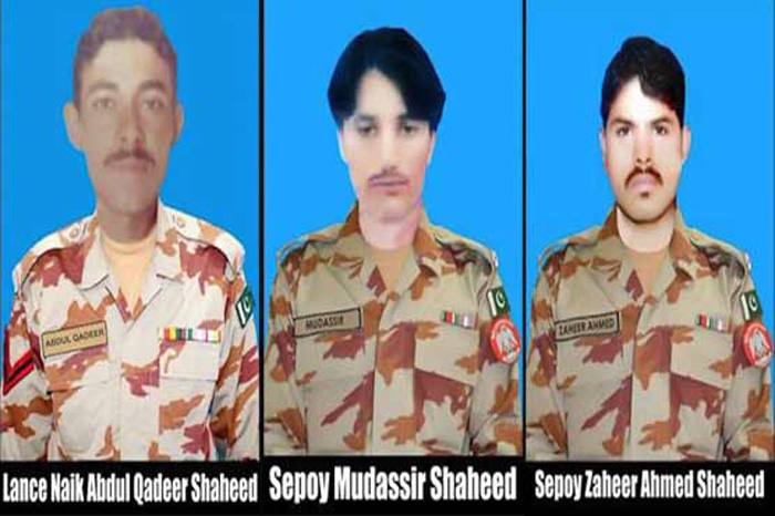 سکیورٹی فورسز کی پوسٹ پر دہشت گردوں کے حملے میں 3 جوان شہید