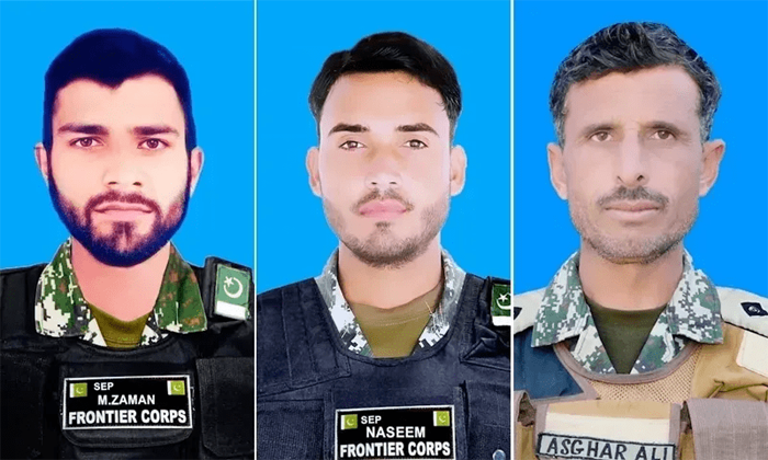 سیکیورٹی فورسز اور دہشت گردوں کے درمیان جھڑپ، تین سپاہی شہید