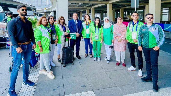 سپیشل اولمپک ورلڈ گیمز میں شرکت کیلئے پاکستان کا دستہ جرمنی کے شہر برلن پہنچ گیا