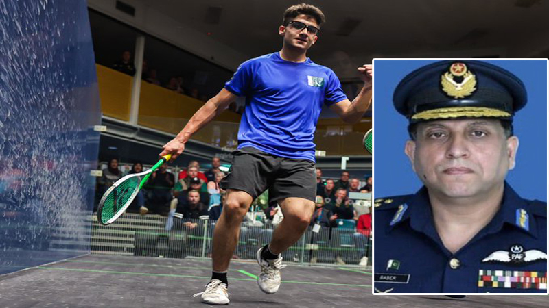 ایئرچیف مارشل ظہیر بابر سدھو کی حمزہ خان کو ورلڈ جونیئر کا اعزاز جیتنے پر مبارکباد