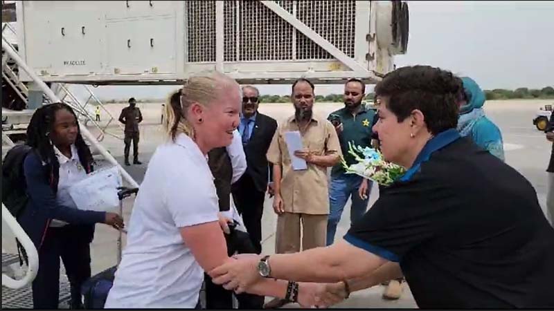جنوبی افریقا کی ویمن کرکٹ ٹیم اپنے پہلے دورہ پاکستان کے لیے پہنچ گئی