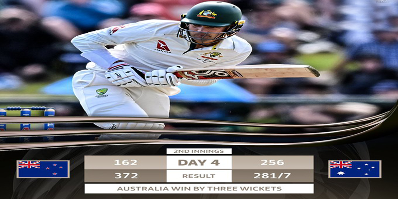 آسڑیلیا نے نیوزی لینڈ کو دوسرے ٹیسٹ میچ میں شکست دیکر سیریز 2-0 سے جیت لی