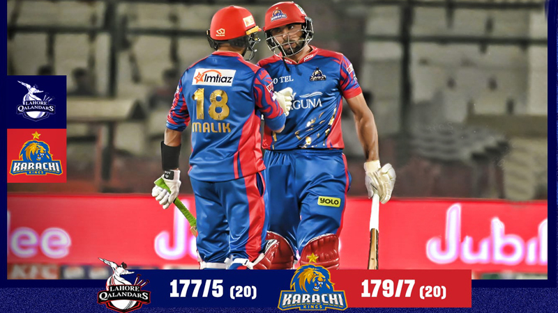 پی ایس ایل 9، کراچی کنگز نے لاہور قلندرز کو 3 وکٹوں سے شکست دیدی