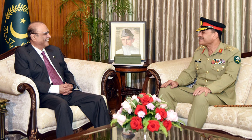 صدر مملکت آصف علی زرداری سے آرمی چیف جنرل عاصم منیر کی ملاقات