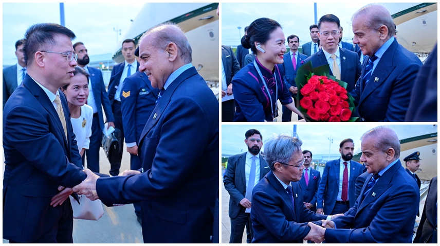 وزیراعظم شہباز شریف 5 روزہ دورہ چین پر پہنچ گئے