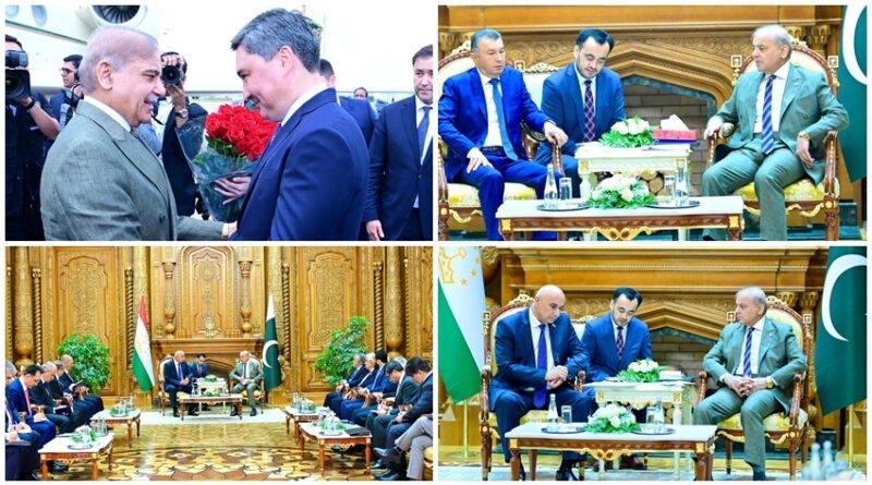 پاکستان اور تاجکستان کا کثیر الجہتی تعاون کو مزید بڑھانے پر اتفاق