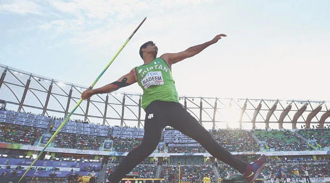 ڈائمنڈز ٹریک اینڈ فیلڈ چیمپئن شپ ، ارشد ندیم وکٹری سٹینڈ تک پہنچنے میں  میں ناکام