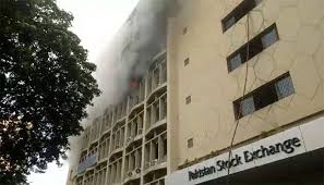 کراچی: پاکستان اسٹاک ایکسچینج کی عمارت میں لگی آگ پر قابو پالیا گیا