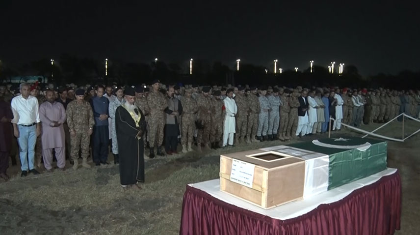 حوالدارمحمد نوید شہید کی نمازجنازہ لاہورمیں ادا کردی گئی