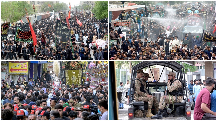 ملک بھر میں یوم عاشور کے شبیہ ذوالجناح اور تعزیے کے جلوس پرامن طور پر اختتام پذیر