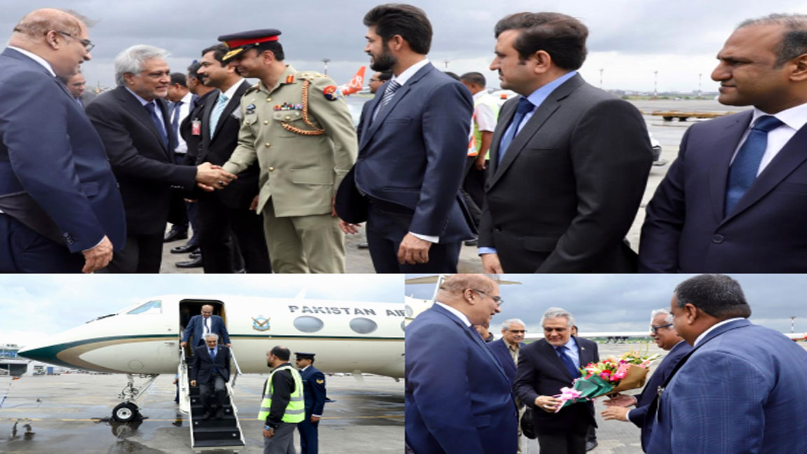 نائب وزیراعظم اسحاق ڈار بنگلہ دیش کے سرکاری دورے پر ڈھاکہ پہنچ گئے