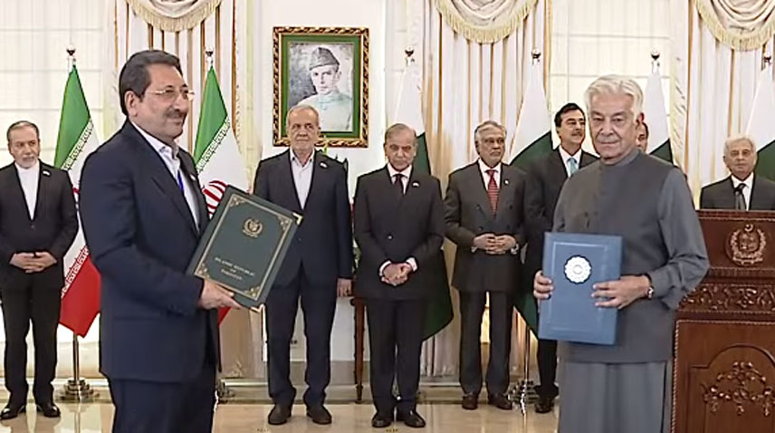 پاکستان اور ایران کے درمیان 12 معاہدوں اور مفاہمت کی یادداشتوں کا تبادلہ