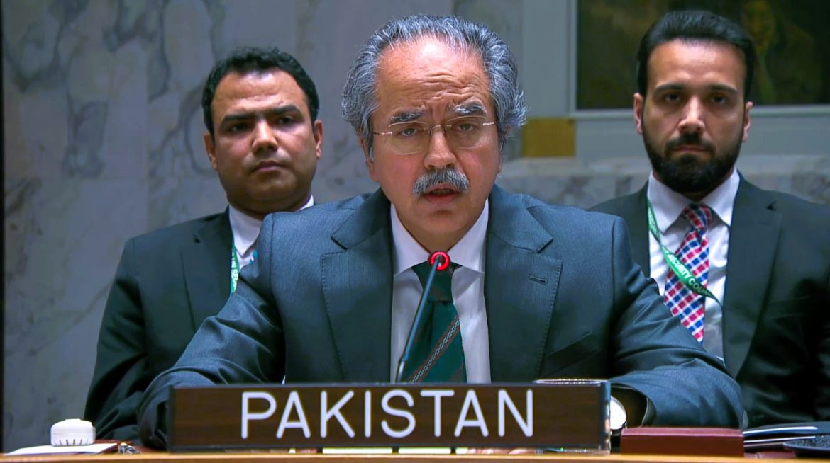 پاکستان اقوام متحدہ میں غزہ میں جنگ کے خاتمے کے لیے عالمی کارروائی کا مطالبہ