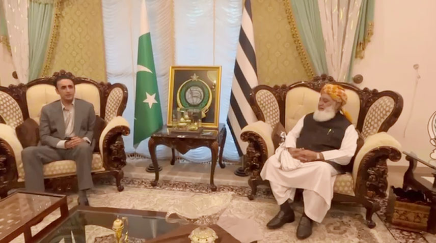 بلاول بھٹو کی مولانا فضل الرحمان سے ملاقات، ملکی سیاسی صورت حال پر تبادلہ خیال