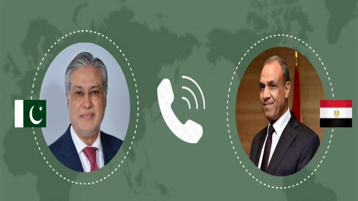 پاکستان اورمصرکاغزہ میں امن کی کوششیں جاری رکھنے پراتفاق