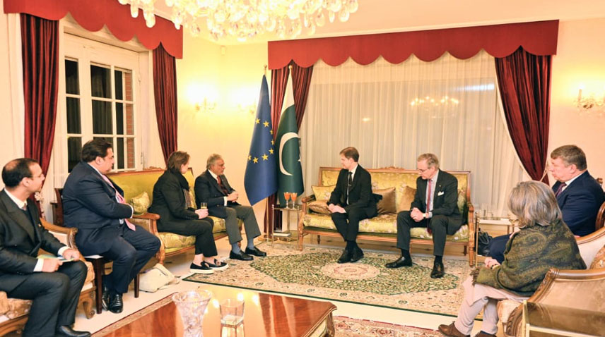 نائب وزیراعظم کی برسلز میں یورپی پارلیمنٹ کے ارکان سے ملاقات