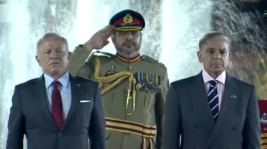 اردن کے شاہ عبد اللہ دوم کا وزیراعظم پہنچنے پر پرتباک استقبال