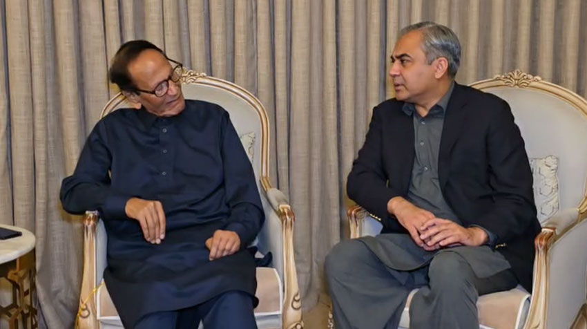وفاقی وزیر داخلہ محسن نقوی کی لاہور میں چوہدری شجاعت حسین سے ملاقات