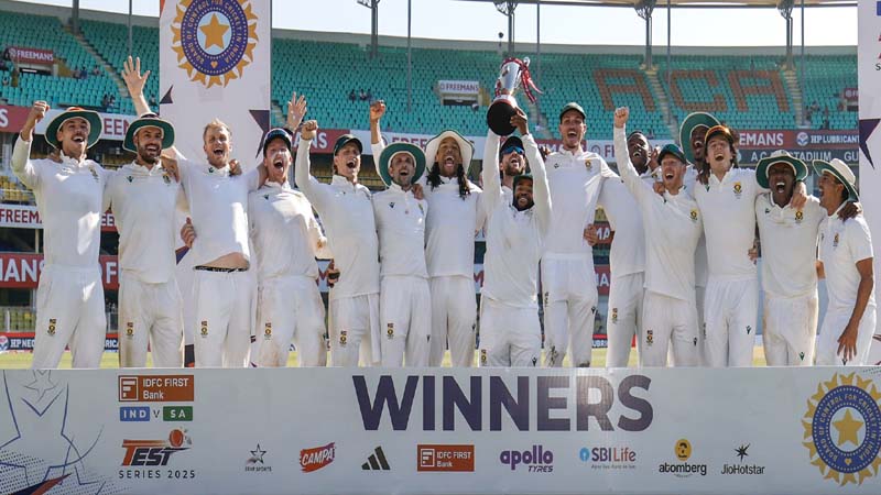 بھارت کو ہوم گراونڈ پر ایک اور کلین سوئپ، جنوبی افریقہ نے 26 سال بعد ٹیسٹ سیریز جیت لی