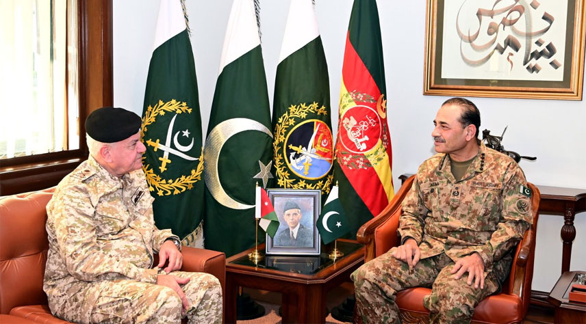 فیلڈ مارشل سے اردن کی مسلح افواج کے سربراہ کی ملاقات، دفاعی تعلقات کی مضبوطی کا اعادہ