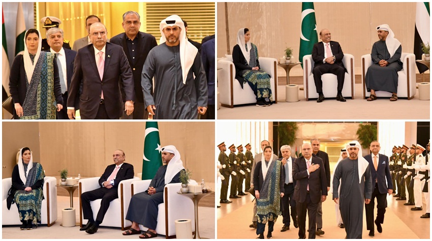 صدرِ مملکت ابو ظہبی پہنچ گئے، اماراتی قیادت سے اہم ملاقاتیں متوقع