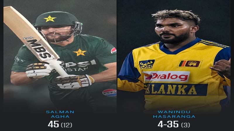 پاکستان کو تیسرے ٹی ٹوئنٹی میچ میں شکست ، سری لنکا کیخلاف سیریز ایک ایک سے برابر