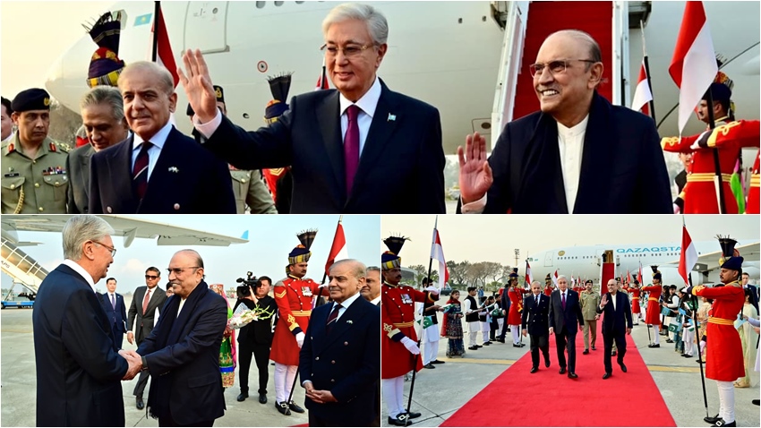 قازقستان کے صدر پاکستان کے دو روزہ سرکاری دورے پراسلام آباد پہنچ گئے