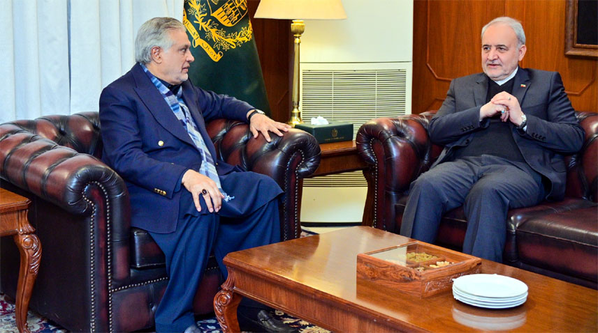 نائب وزیراعظم کا ایران کے ساتھ روابط مزید مستحکم کرنے کے عزم کا اعادہ