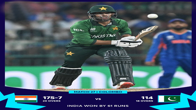 ٹی ٹوئنٹی ورلڈ کپ، پاکستان کو شکست دیکر بھارت سپر ایٹ مرحلے میں داخل